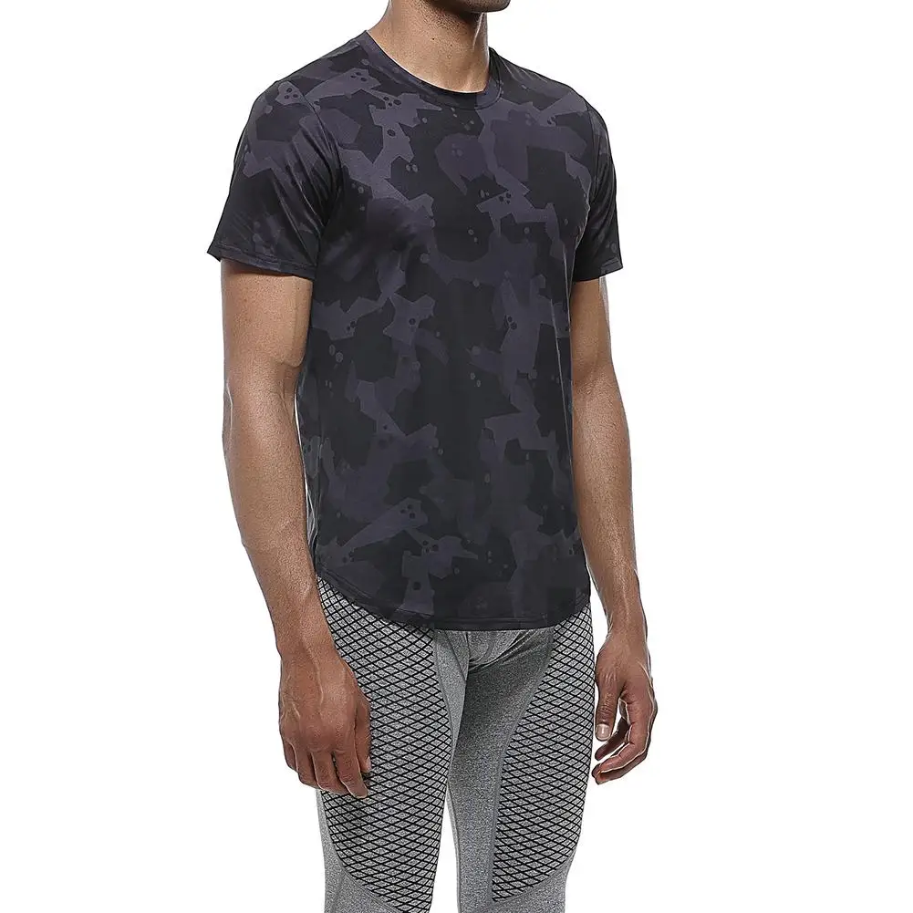 Мужская футболка с коротким рукавом и камуфляжным принтом | Спорт развлечения