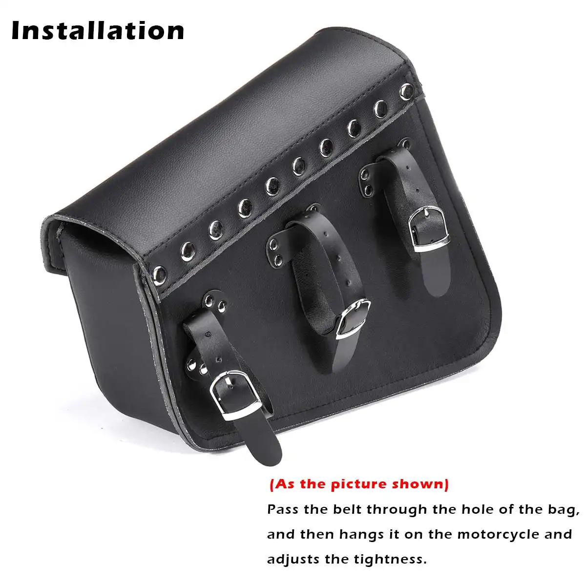 

Motorcycle Saddle Bag Side Tools Gloves Luggage Bags PU Leather Storage Pouch Saddlebags Universal For Honda/Yamaha/Suzuki