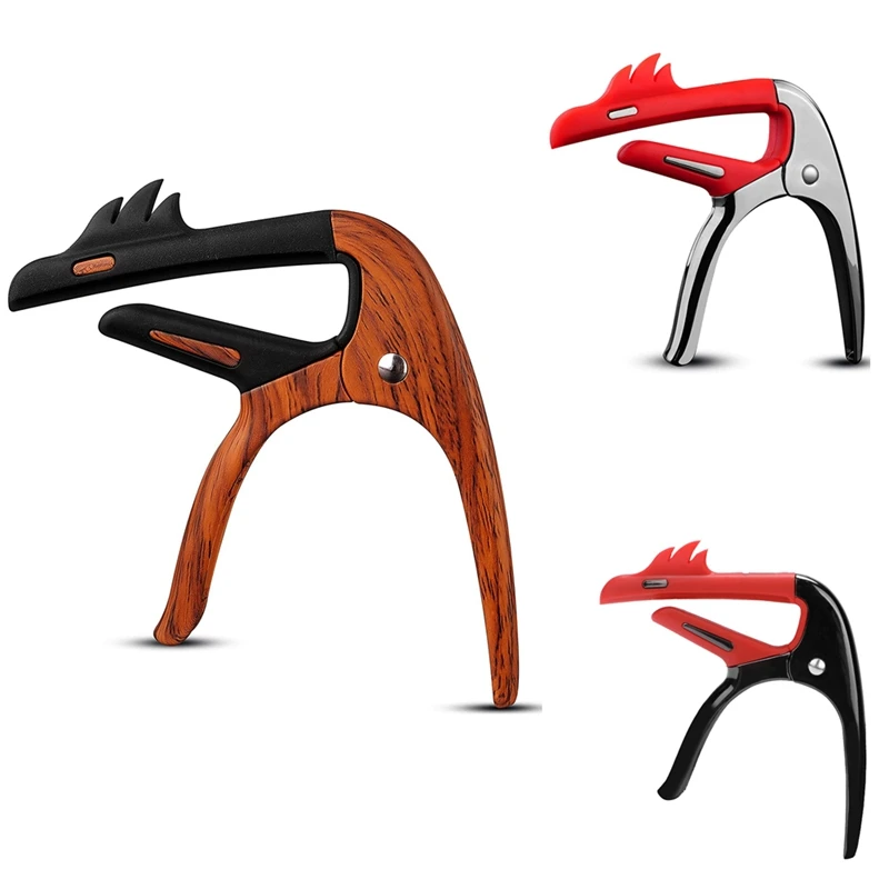 

Гитарный каподастр с держателем для акустической гитары, электрогитары, гитарного каподастр и 3 каподача, цинковый сплав