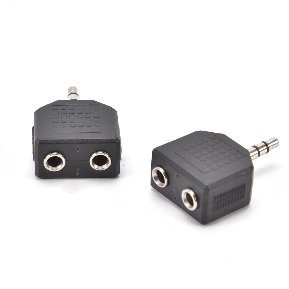 

2PCS/lot Earphone Audio 3.5mm Jack Male To Double AUX Female Headphone Y Splitter Adapte For Phone Microphone Speaker