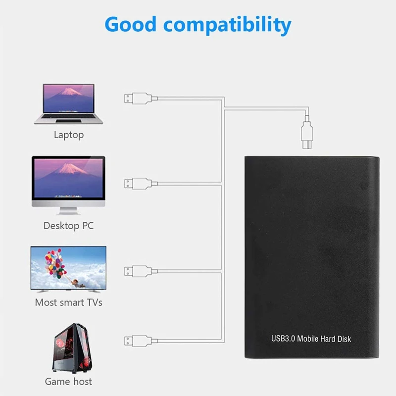 230gb external hard drives usb 3 0 2 5 portable ultra thin aluminum alloy metal mobile hard disk free global shipping