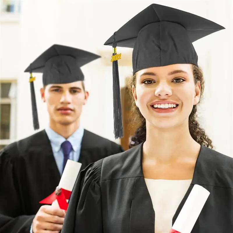 

1 Pc Graduation Cap Meaningful Bachelor Hat Headgear 2021 Graduation Party Hat Party Decoration Accessories (Free Size)