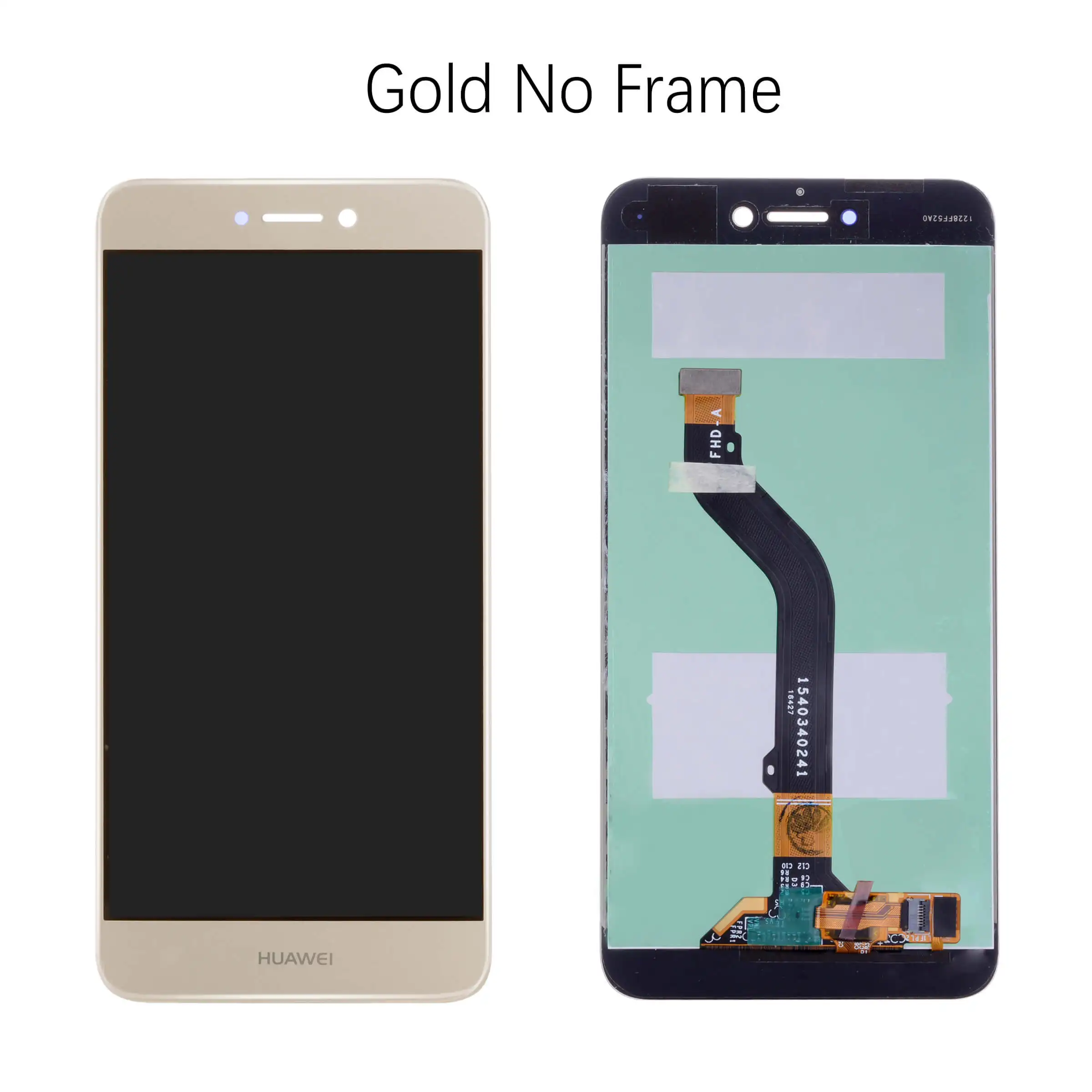 No Frame Gold Дисплей для HUAWEI P8 Lite LCD в сборе с тачскрином на рамке 5.2'' черный белый золото синий - Цвет: No Frame Gold