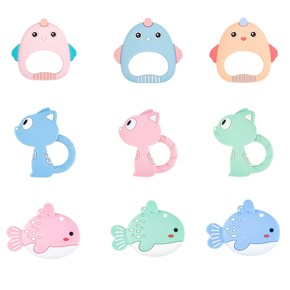 Карамельный цвет детская силиконовая подвеска-прорезыватель BPA бесплатно