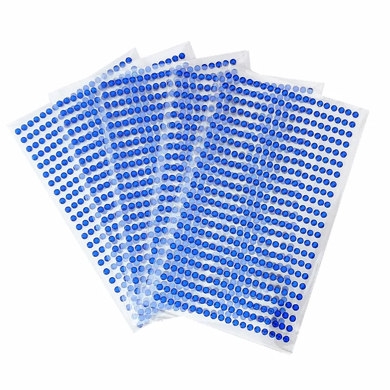 

5sheets/bag 4mm Toy Stickers Self-adhesive deep blue Rhinestones Sticker Diy crystal Diamond Scrapbooking Sticker for car