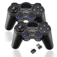 2 pcs wireless gamepad 2 4g wireless game controller gamepad joystick for ps3 android tv box ps2 wireless controller black