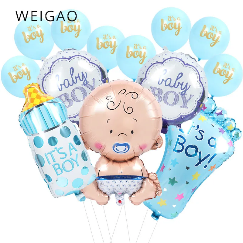 Для маленьких мальчиков или девушка с воздушными шарами розовый/синий Babyshower 1st на