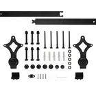 Направляющая для раздвижных дверей сарая, комплект из направляющих для деревянных дверей сарая, рельсовый Комплект для системы дверей сарая, буфер для мебели, снижение уровня шума, HWC