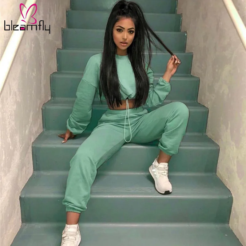 Женский спортивный костюм из 2 предметов для активного отдыха Осень зима 2019