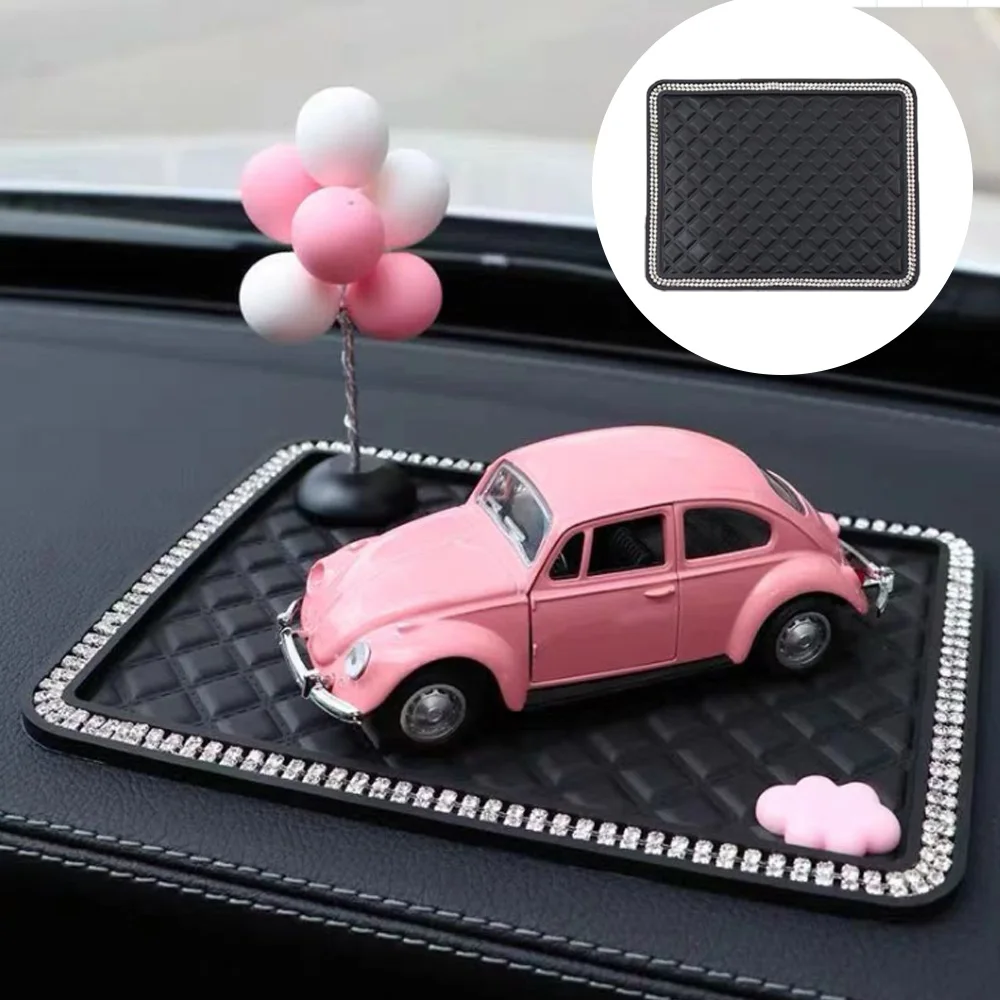 

18*14cm Anti Slip Mat Crystal Rhinestone Automobile Silicone Non-Slip Mat Pad Car Sticky for GPS Phone Car Interior Accessories