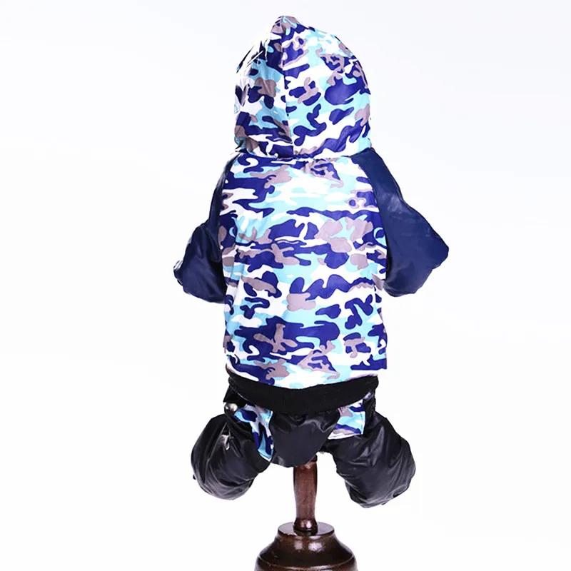 Gold Casual Dog Jumpsuit Winter Warm Hoodies Pet Coat Puppy Cat Clothes Costumes Pets Apparel For Small Medium Dogs S-2XL DOGGYZSTYLE - Color: Gold