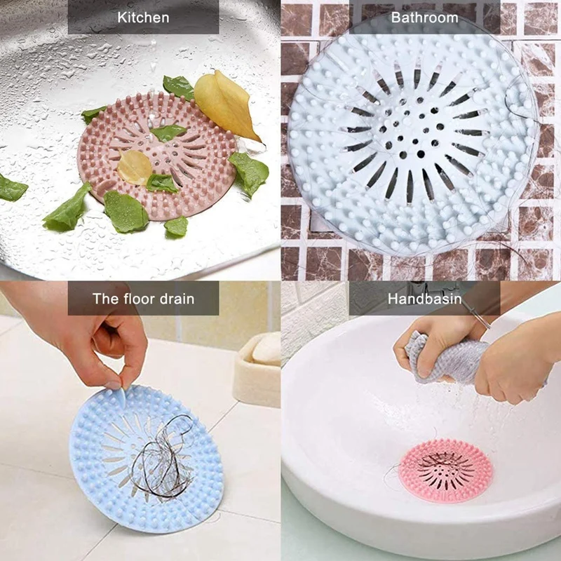 

Shower Drain Hair Extension Device Kitchen Sink Anti-Clogging Floor Drain Hair Filter Plug Sewer Filter 5 Pieces