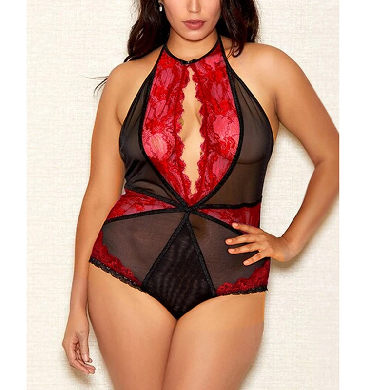 

Пикантные размера плюс кружевное платье с открытой спиной, женский комбинезон, Комбинезоны для тела; Одежда с цветами; Детская одежда из тка...