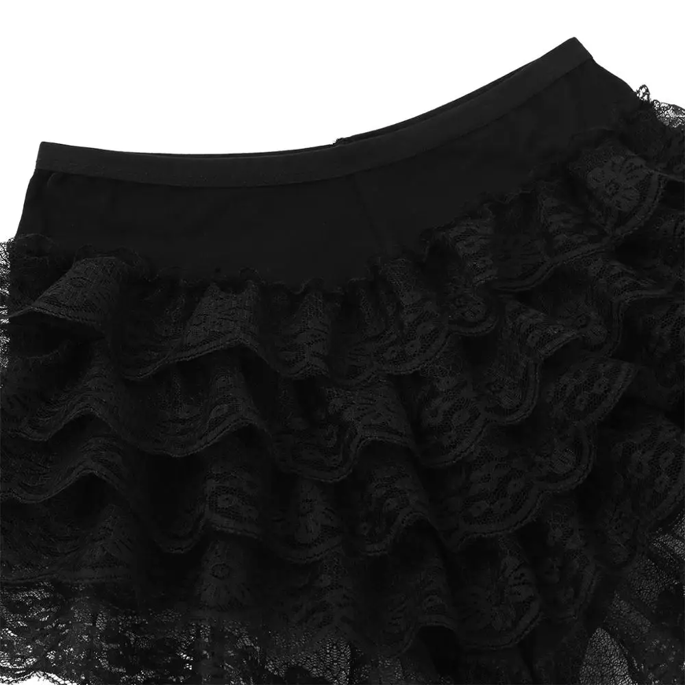 Женское платье Нижняя юбка Однотонные эластичные кружевные защитные