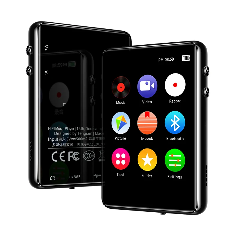 IQQ X62 Новые Bluetooth 5 0 MP3 плеер 2 4 дюймов Экран Hi-Fi музыкальный Встроенный динамик с