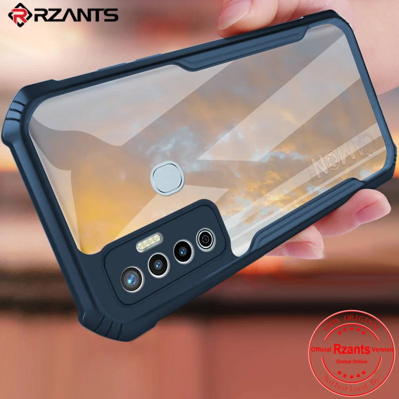

Rzants For Tecno Camon 17 Case Hard Air Bag Protection Slim Thin Clear Crystal Cover