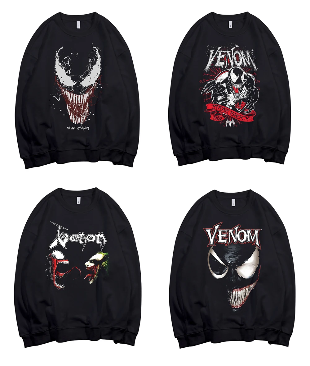 Todhoof Venom унисекс вырез лодочкой хлопковая толстовка Азиатский размер