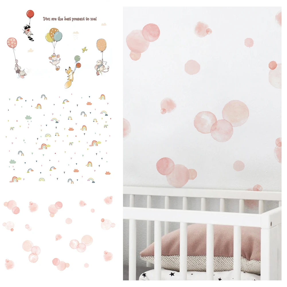Cartoon Wall Stickers Cloud Decoration Nursery Kids Room Bedroom Decor Removable PVC Vinyl Decals Dropship | Дом и сад