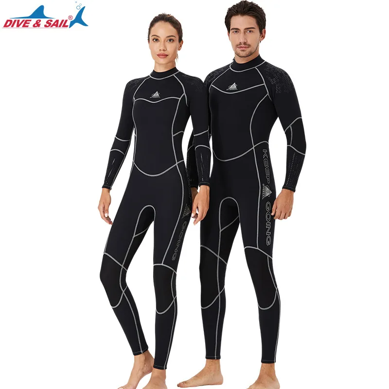 3MM Men Women Neoprene High Elasticity Stitching Keep Warm Surfing Diving Equipment Jellyfish SwimWear Full Body Scuba WetSuits