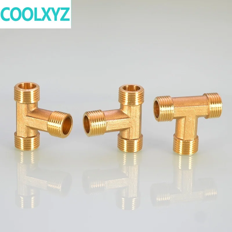 1/2 дюйма тройник медный три внешних зубца удлинение соединение DN15 внутренние и