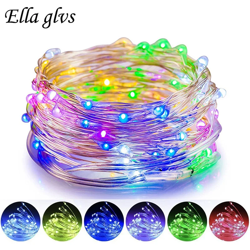 Сказочная лампа наружная для освещения местности 20LED медная проволока Фестиваль