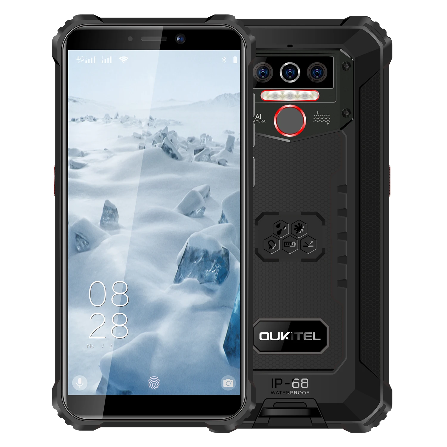 Смартфон OUKITEL WP5 водостойкий IP68 Android 9 0 тройная камера 5 дюйма 4 + 32 ГБ 13 МП 8000 мА · ч |