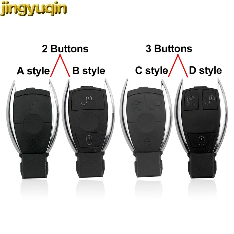 Jingyuqin 2/3/4 кнопки дистанционного ключа оболочки для Mercedes Benz BGA NEC C/E/R S CL GL SL CLK SLK