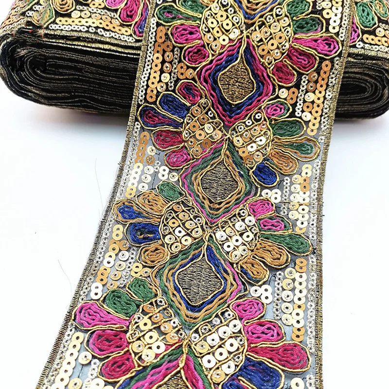 1 ярд кружевная отделка с блестками ткань вышивка сделай сам ленты для одежды