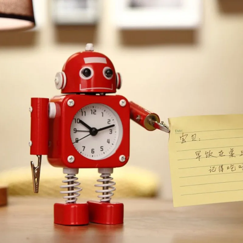 Новинка мультфильм Winder умный робот будильник портативный дисплей изображения