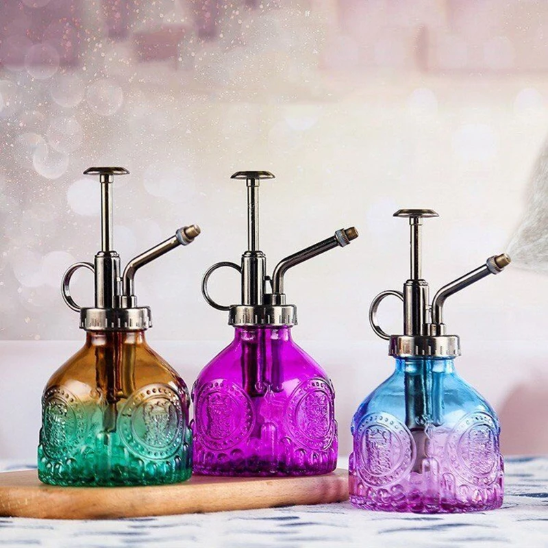 Plant Mister Glass Watering Spray Bottle Can Retro High-Atomization Nozzle Sealed Leak-Proof for Garden Plants | Дом и сад