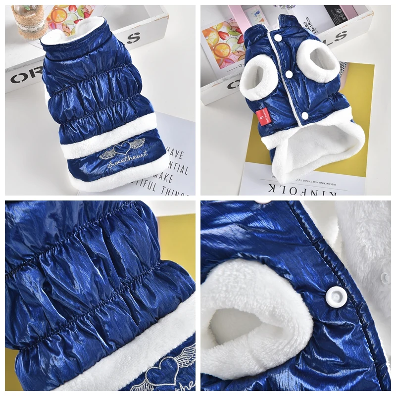 Зимние собачье свадебное платье без рукавов Одежда для животных костюм меховой