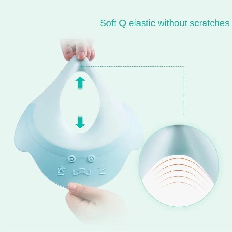 

Children's Waterproof Silicone Shampoo Cap Shower Cap 7-36 Months Baby Shower Cap Baby Adjustable Bathing Cap