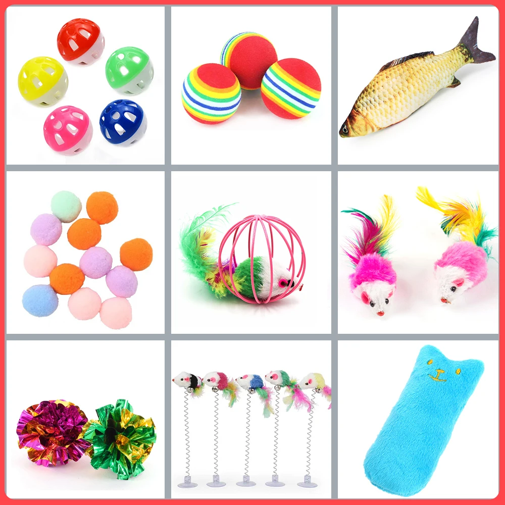 Набор игрушек для кота Забавный интерактивный питомец мячик-мышь игрушка-тизер