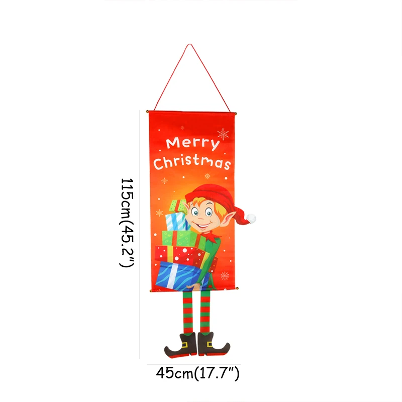 1pcs hanging D Рождественские украшения для дома, украшения, гирлянда, год, Ноэль, очки, Рождество, дверь, Декор, подвесная ткань, рождественские подарки - Цвет: 1pcs hanging D