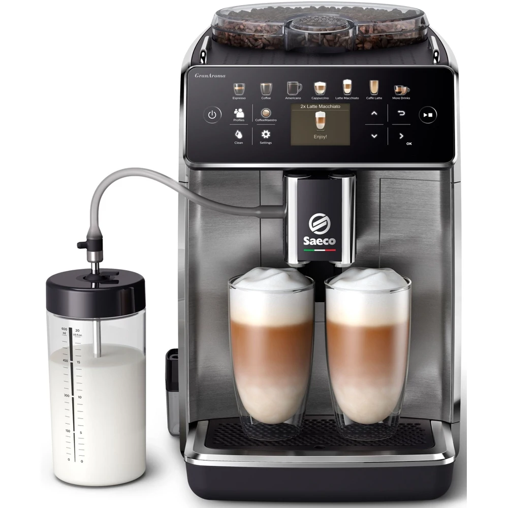 Кофемашина Saeco GranAroma SM6585/00 металлик/серебристый | Бытовая техника