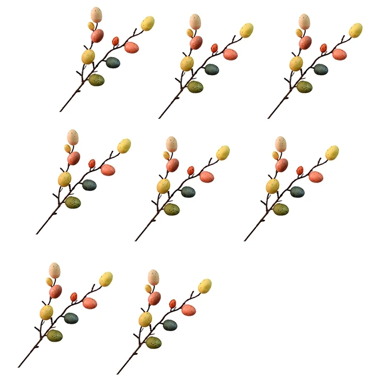 8 шт пасхальное яйцо дерево декор креативная ветка с росписью яйца украшение