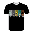 Модная летняя новая стильная Черная Мужская футболка с 3D принтом, с короткими рукавами, простая и забавная футболка, S-6XL для мальчиков, 2021