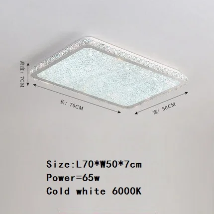 L70xW50cm Cold white Современный хрустальный светильник-люстра в виде подсвечника кристальная круговая квадратная iluminaria люстры потолочные люстры de cristal luminarias - Цвет абажура: L70xW50cm Cold white
