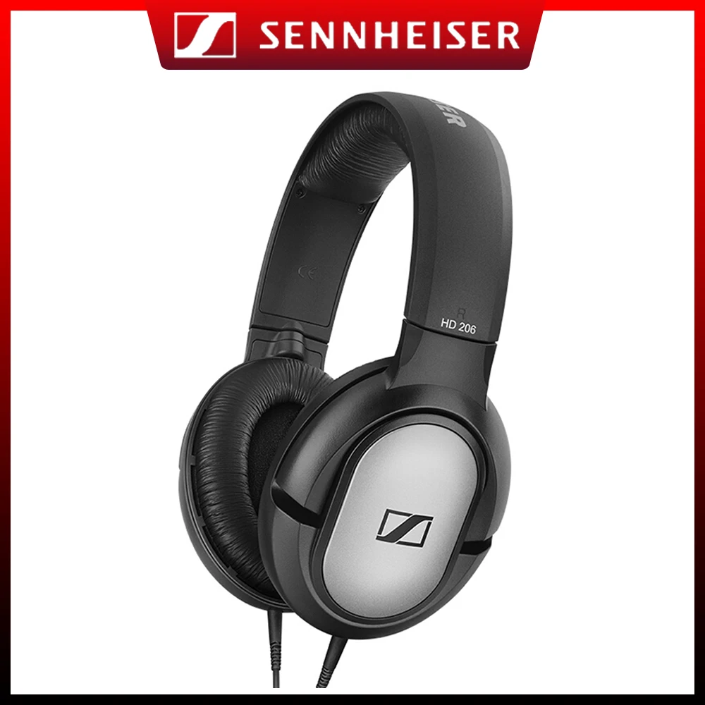 Наушники Sennheiser hd206/hd202/hd201 с шумоизоляцией 3 5 мм проводные стереонаушники
