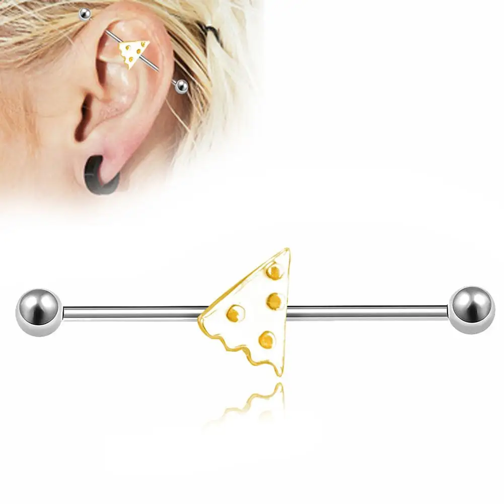 Женские пиццы штанга в ухо хрящевой пирсинг серьги из нержавеющей стали |