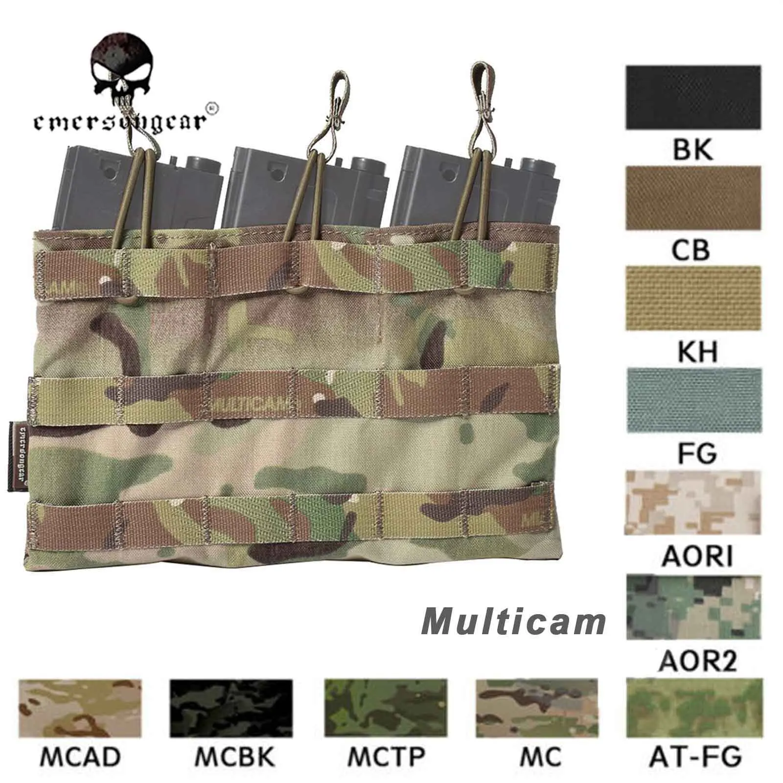Emersongear 5 56 тройная сумка с открытым верхом тактическая Боевая Сумка Molle EM6356 | Спорт