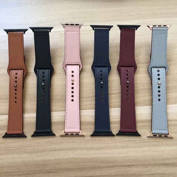 Из натуральной кожи петлевой ремешок для apple watch группа 4 42 мм 38 мм ремешок для iwatch 44 мм 40 мм 3/2/1 браслет аксессуары