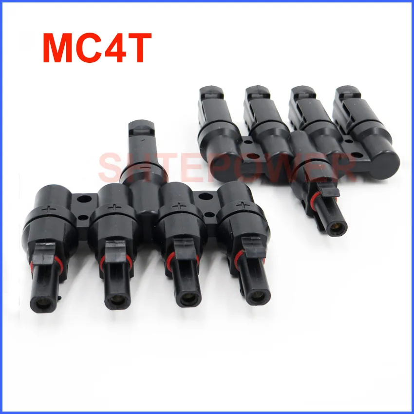 Лаванда MC4 T, 3T, 4 T, 5T филиал параллельное подключение 30A 50A 1000V Электрический Солнечный MC4 разъем фотоэлектрических Панель кабель провод подключения - Цвет: Лаванда