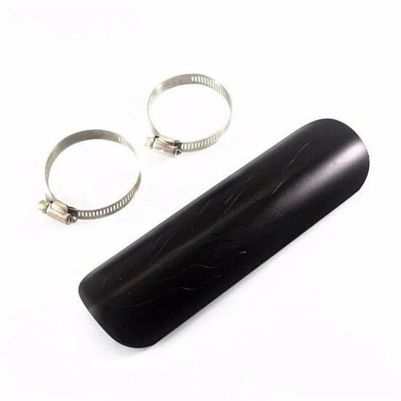 Черный вытяжной тепловой щит защита каблука Круизер чоппер поплавок для кафе Racer