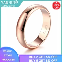 classic simple with 18k logo gold color couple rings women men wedding rings for lovers christmas gift jewelry engagement rings