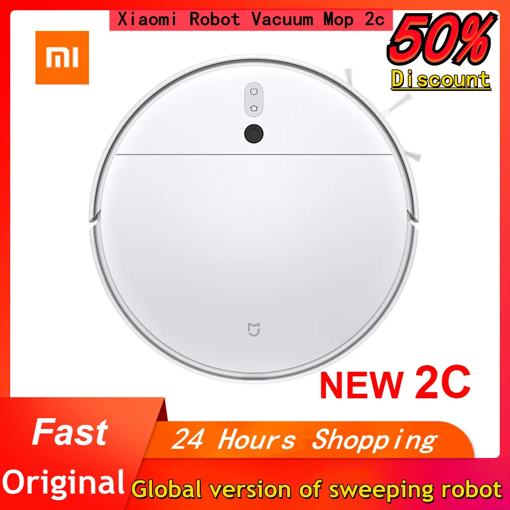 

2021 Mijia Original Xiaomi Smart Wifi App Control 2c Robot Automatic Vacuuming And Disinfecting Sweeping And Mopping Home