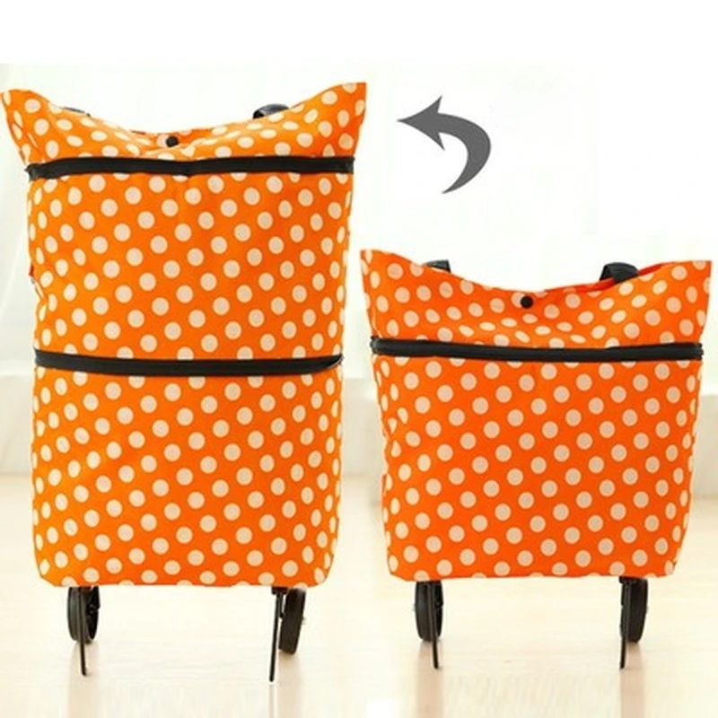

Shopping Cart Supermarket Folding Bags Large Capacity Household Grocery Shopper Cart Shopping Bags Basket