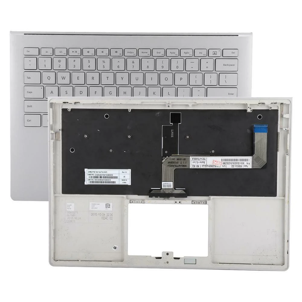 For Microsoft Surface Book 1st 1703 1704 1705 1706 English Keyboard Case Desktop Replacement with 104 Keys Capacitive Keyboard