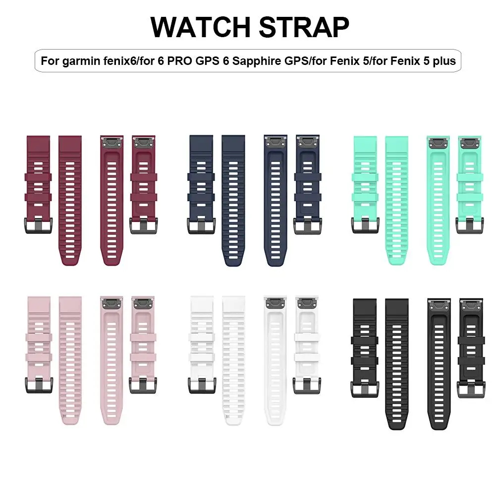 

Silicone Sport Watch Band Strap for Garmin Fenix6 6PRO Replacement Soft Breathable Wristband Accessories