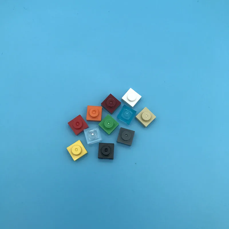 2220 шт./лот MOC Brick 1x1 пластина детали 33 цвета на выбор сделать QR-код и дизайнерские